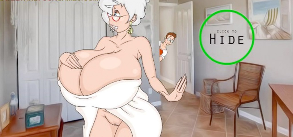 Il gioco porno della nonna zoccola tettona!