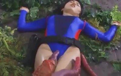 Super Eroe Giapponese scopata dai tentacoli!